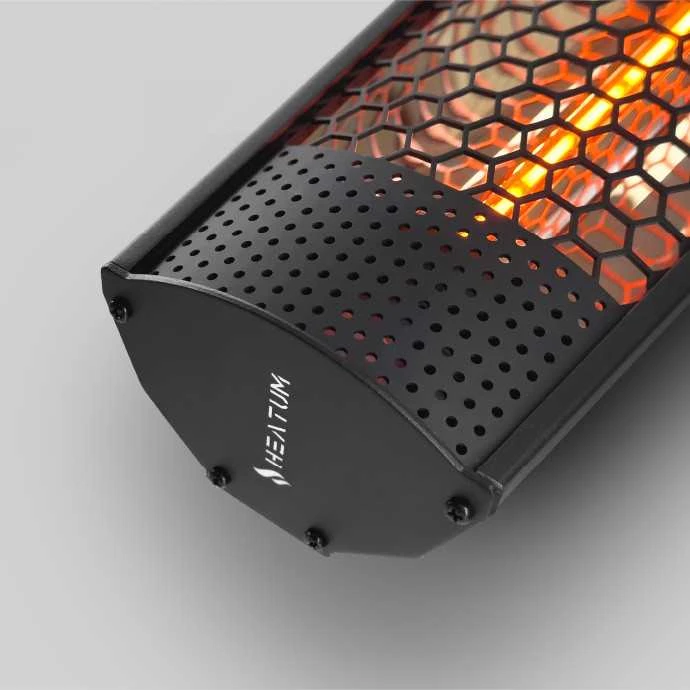 Pastatomas Infraraudonųjų spindulių šildytuvas Heatum H2000R URBAN Juodas su trikoju stovu