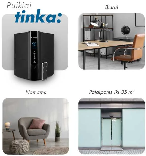 Ultragarsinis oro drėkintuvas Adolus SONA, 25W