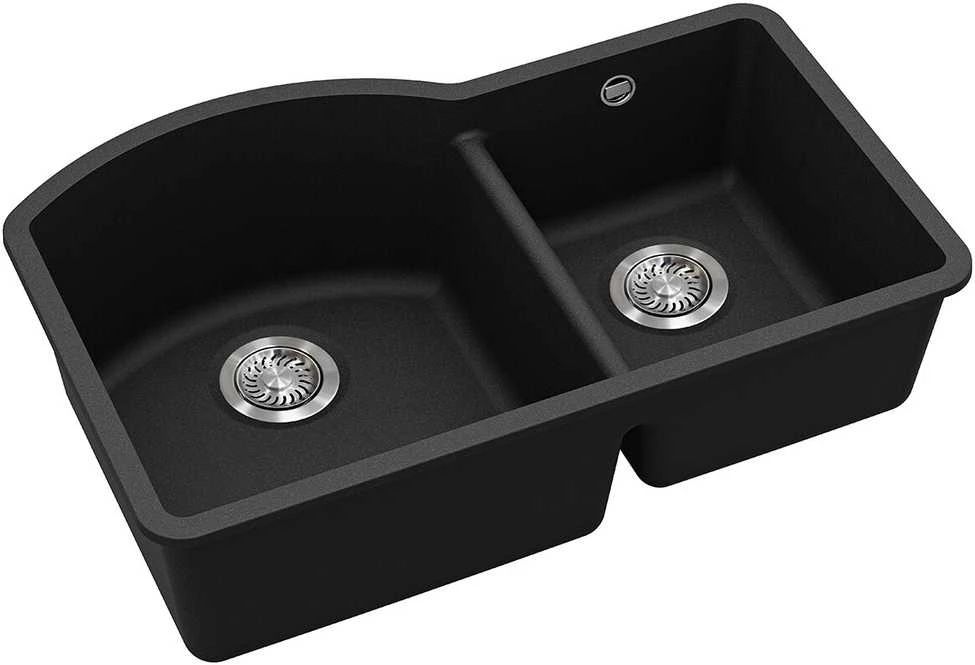 Compotexa Akmens masės plautuvė HELIKA Arca SQA220W, Silicsana spalva: Juoda | Juodas metallic 601