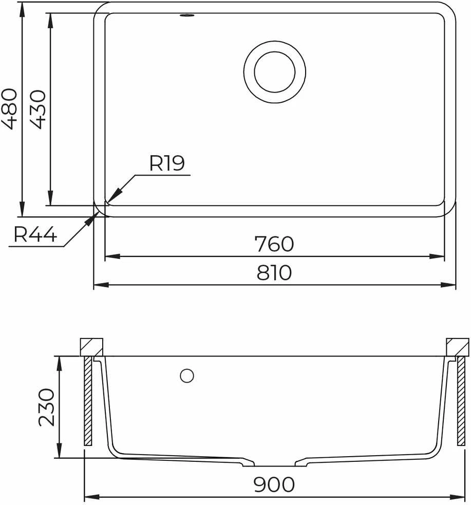 Compotexa Akmens masės plautuvė HELIKA Arca SQA104W, Silicsana spalva: Grafitas | Graphite 222