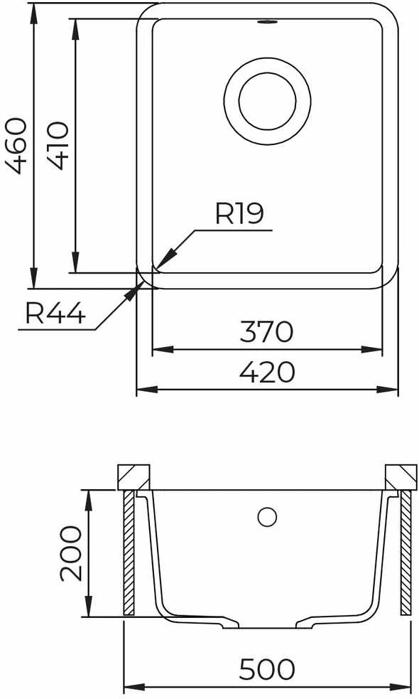 Compotexa Akmens masės plautuvė HELIKA Arca SQA101W, Silicsana spalva: Dramblio kaulo | Silica 111