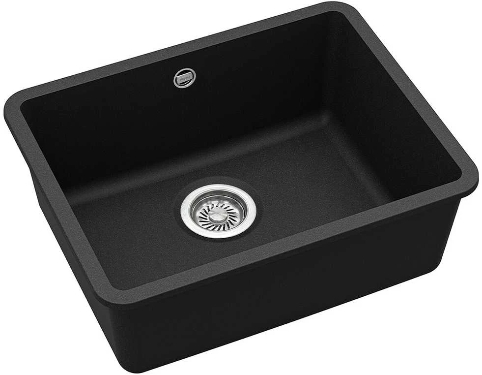 Compotexa Akmens masės plautuvė HELIKA Arca SQA102W, Silicsana spalva: Juoda | Juodas metallic 601