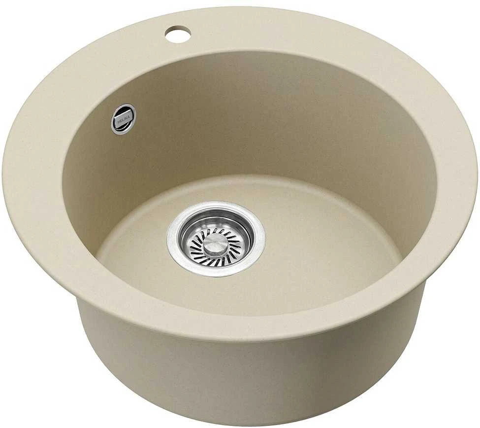 Compotexa Akmens masės plautuvė HELIKA Clarus SR100W, Silicsana spalva: Dramblio kaulo | Silica 111