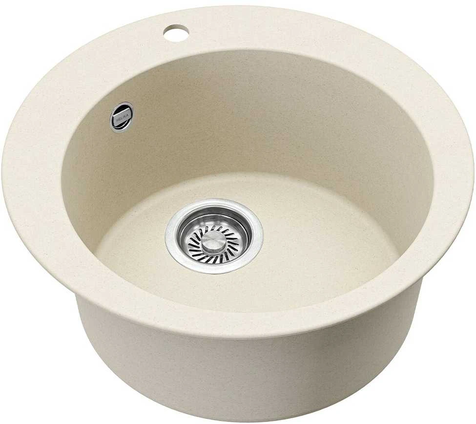 Compotexa Akmens masės plautuvė HELIKA Clarus SR100W, Silicsana spalva: Migdolinė | Blanched almond 113