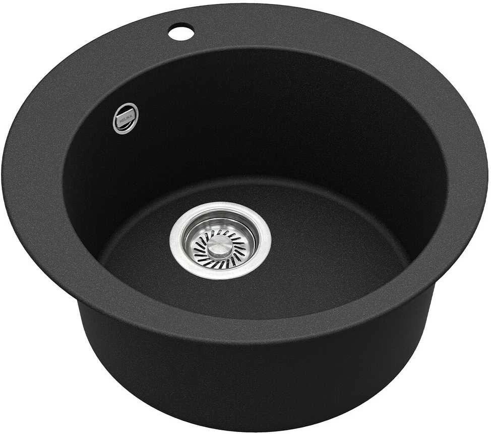 Compotexa Akmens masės plautuvė HELIKA Clarus SR100W, Silicsana spalva: Juoda | Juodas metallic 601