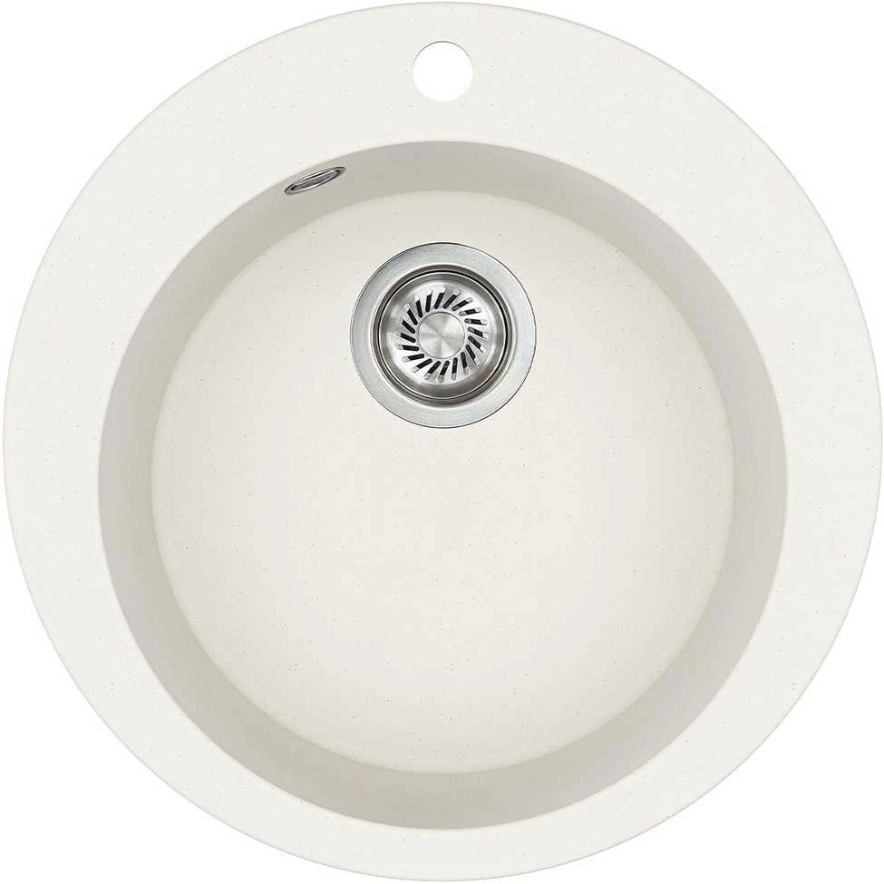 Compotexa Akmens masės plautuvė HELIKA Clarus SR100W, Silicsana spalva: Balta | Alba 710