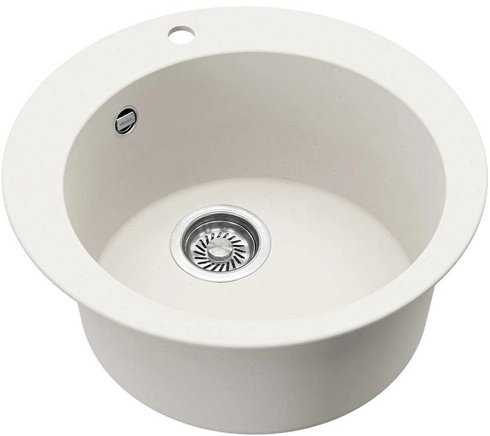Compotexa Akmens masės plautuvė HELIKA Clarus SR100W, Silicsana spalva: Balta | Alba 710
