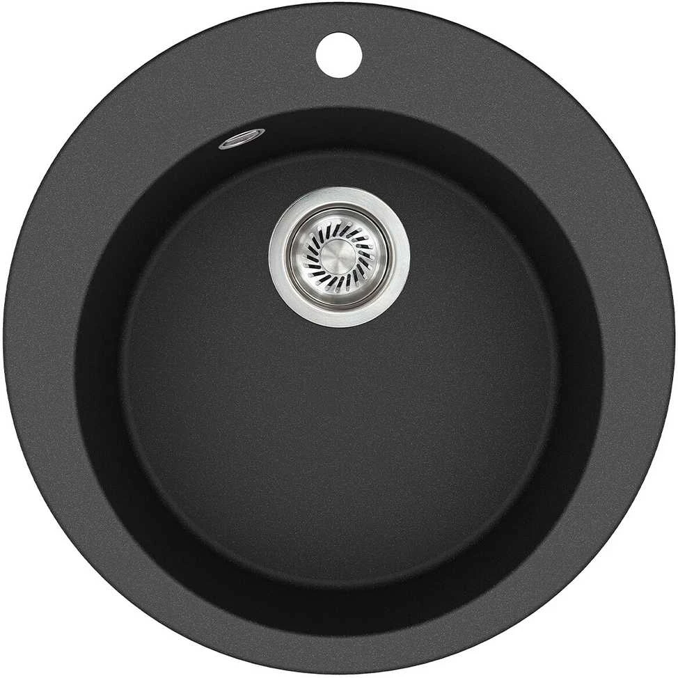 Compotexa Akmens masės plautuvė HELIKA Clarus SR100W, Silicsana spalva: Juoda | Juodas metallic 601