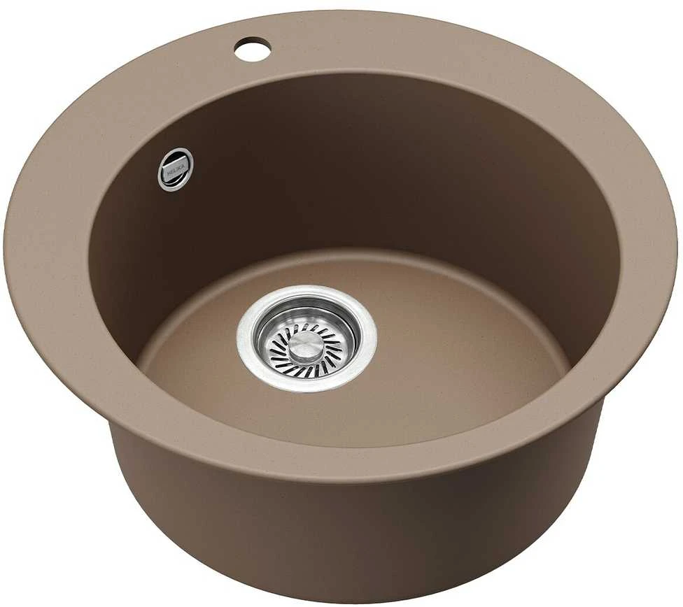 Compotexa Akmens masės plautuvė HELIKA Clarus SR100W, Silicsana spalva: Šviesiai ruda | Mocha warm 114