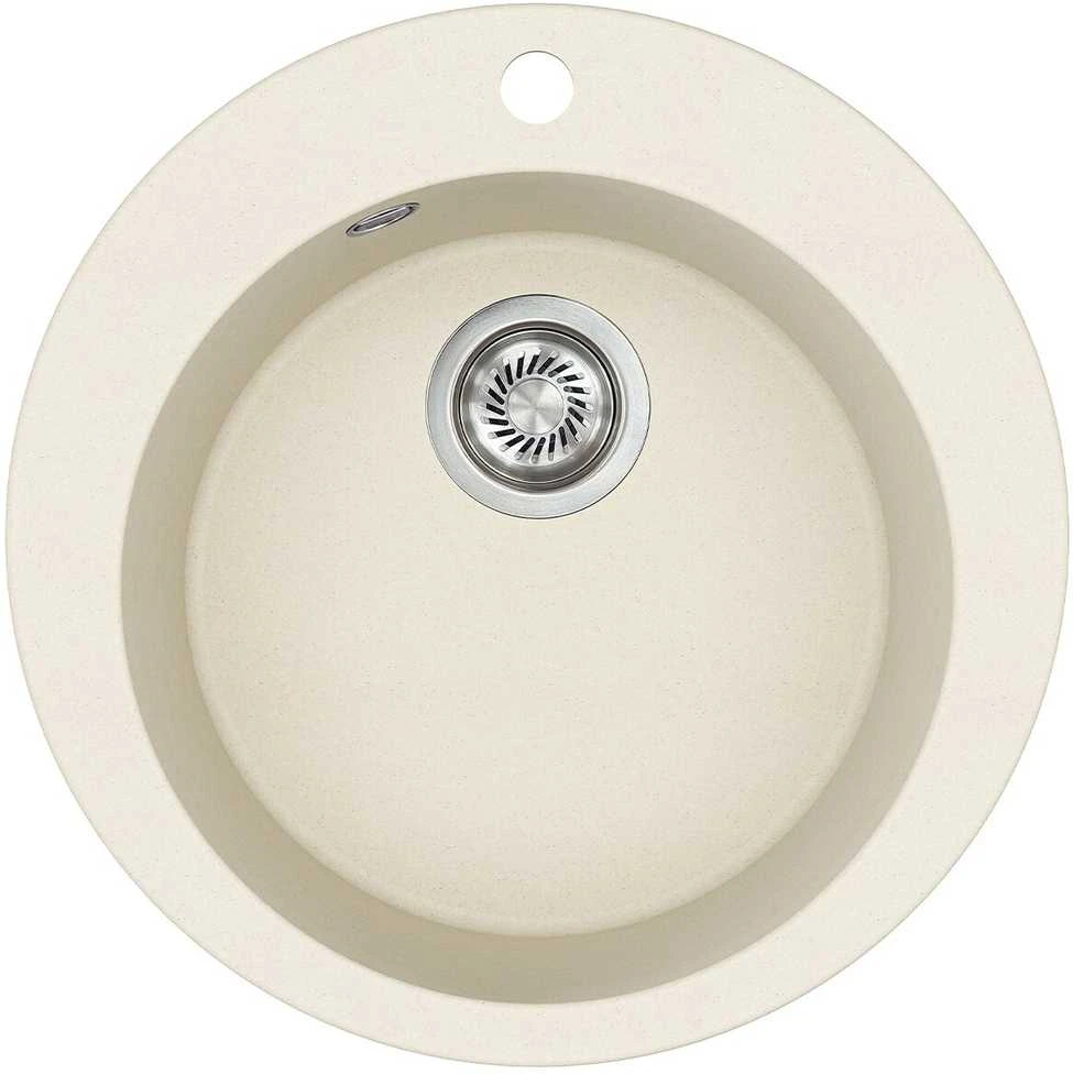 Compotexa Akmens masės plautuvė HELIKA Clarus SR100W, Silicsana spalva: Migdolinė | Blanched almond 113
