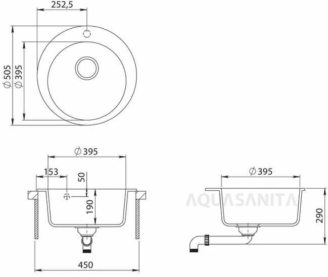 Plautuvė AquaSanita SR100-202W