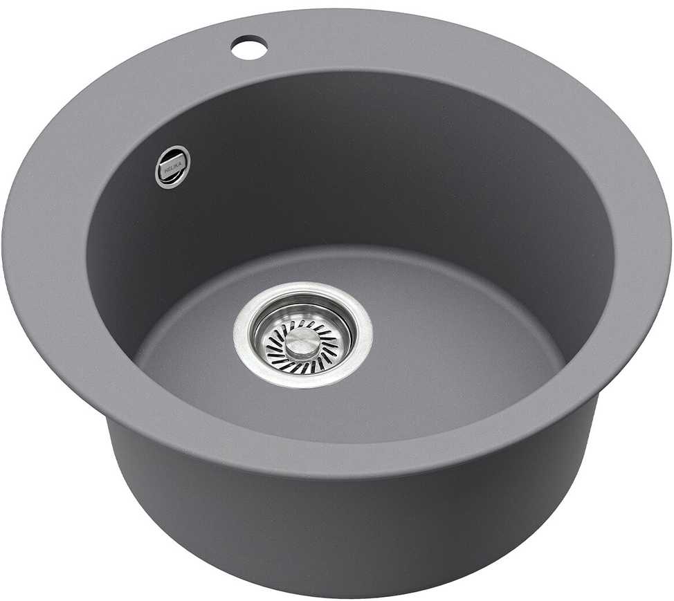 Compotexa Akmens masės plautuvė HELIKA Clarus SR100W, Silicsana spalva: Pilka| Aliumetallic 202