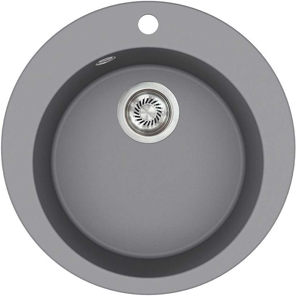 Compotexa Akmens masės plautuvė HELIKA Clarus SR100W, Silicsana spalva: Pilka| Aliumetallic 202