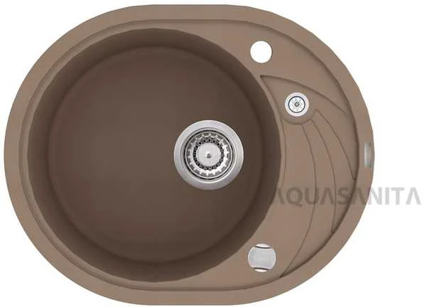 Compotexa Akmens masės plautuvė HELIKA Clarus SR102AW, Silicsana spalva: Šviesiai ruda | Mocha warm 114