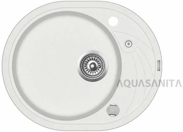 Compotexa Akmens masės plautuvė HELIKA Clarus SR102AW, Silicsana spalva: Balta | Alba 710