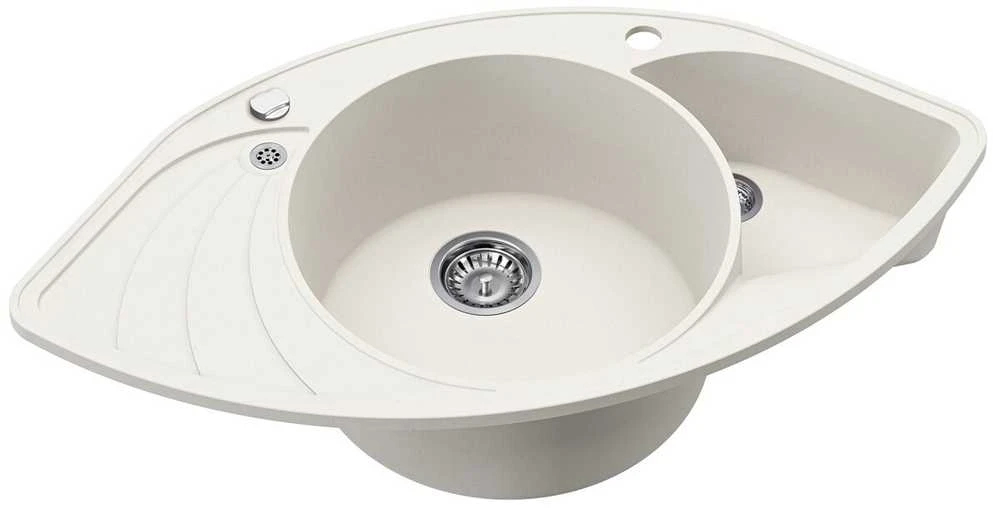 Compotexa Akmens masės plautuvė HELIKA Papilon SCP151AW, Silicsana spalva: Balta | Alba 710