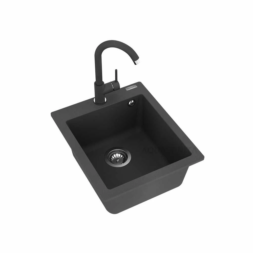 Plautuvė AQUASANITA SIMPLEX SQS100W 601 Juodas - Metallic, uždaromas ventilis