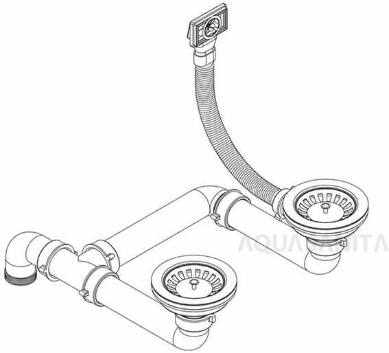 Aquasanita Compotexa Plautuvės ventilis AQF-005V