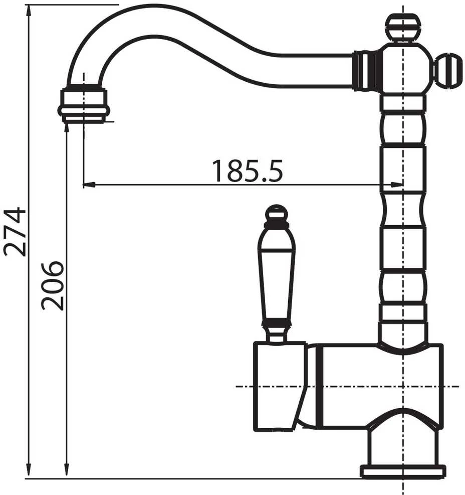 Plautuvės maišytuvas HELIKA Hera 2473-511, sendinto vario spalvos