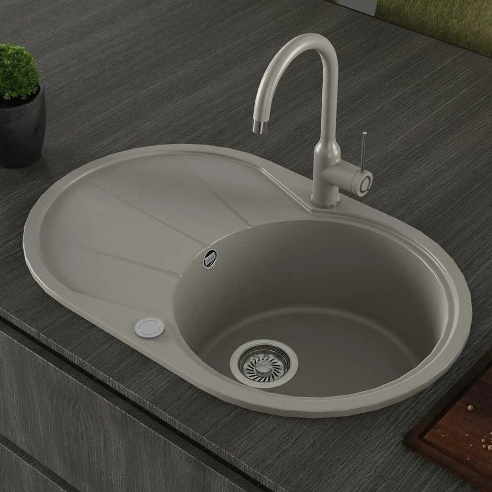 Aquasanita Plautuvės maišytuvas HELIKA Vide 5023 Silicsana, Maišytuvo spalva: Juoda, varis PVD | 601C