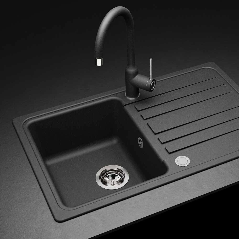 Aquasanita Plautuvės maišytuvas HELIKA Vide 5023 Silicsana, Maišytuvo spalva: Juoda, varis PVD | 601C