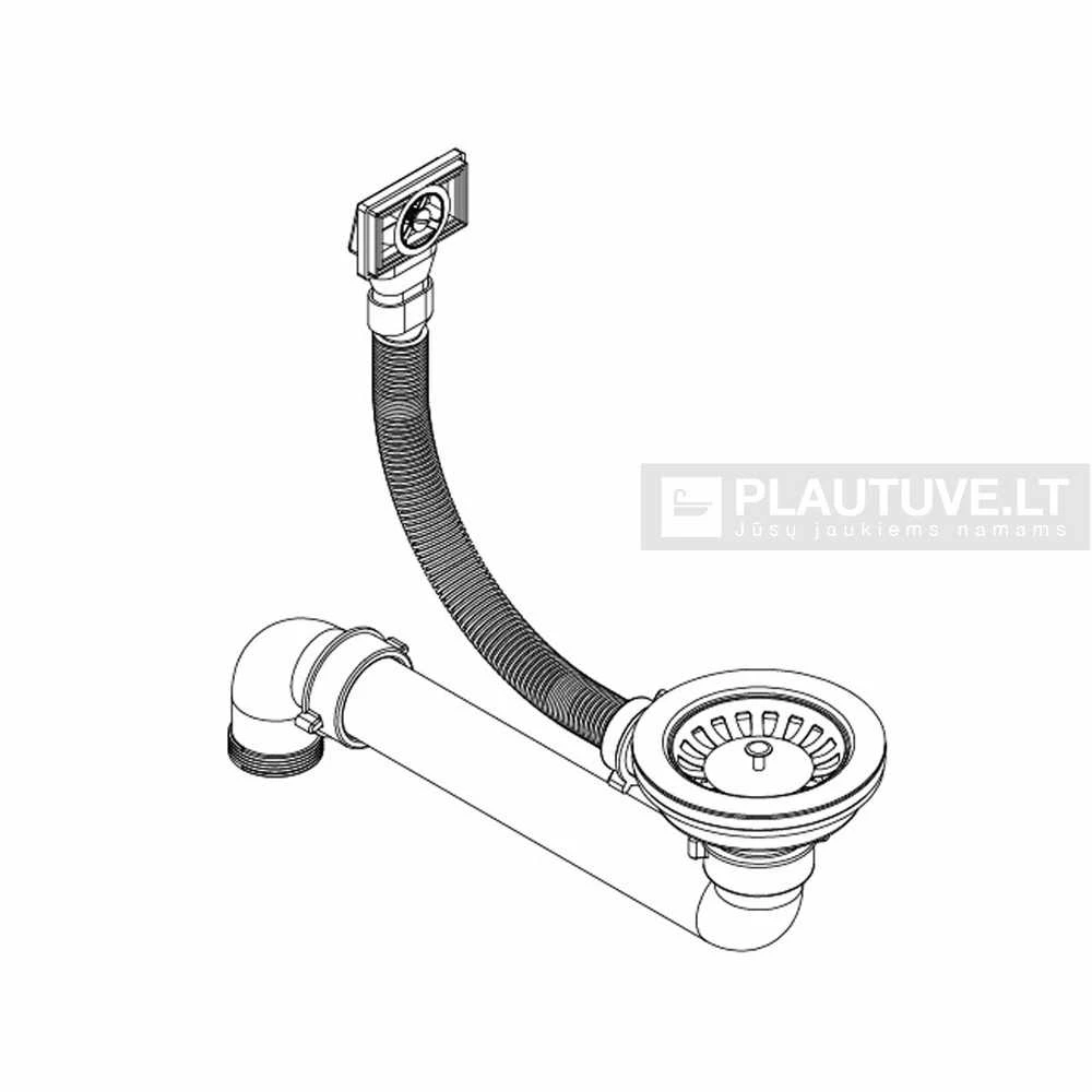 Plautuvės ventilis AQF-001V Copper
