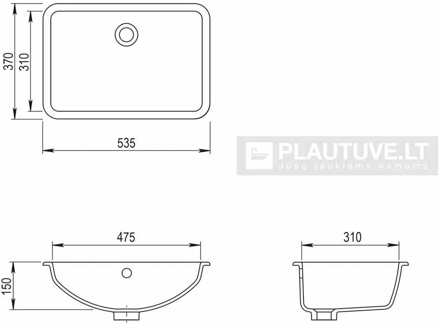 Praustuvas voniai Neces BQC53-700
