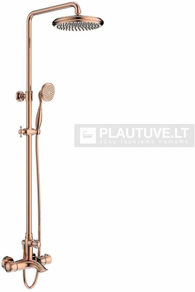 Termostatinė dušo sistema TURTL Fundo 3363R, Dušo sistemų spalvos: Blizgus auksas | Glossy Gold G
