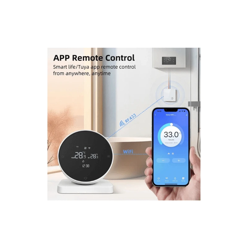 Moes Avatto WT498 išmanusis Wi-Fi + RF termostatas