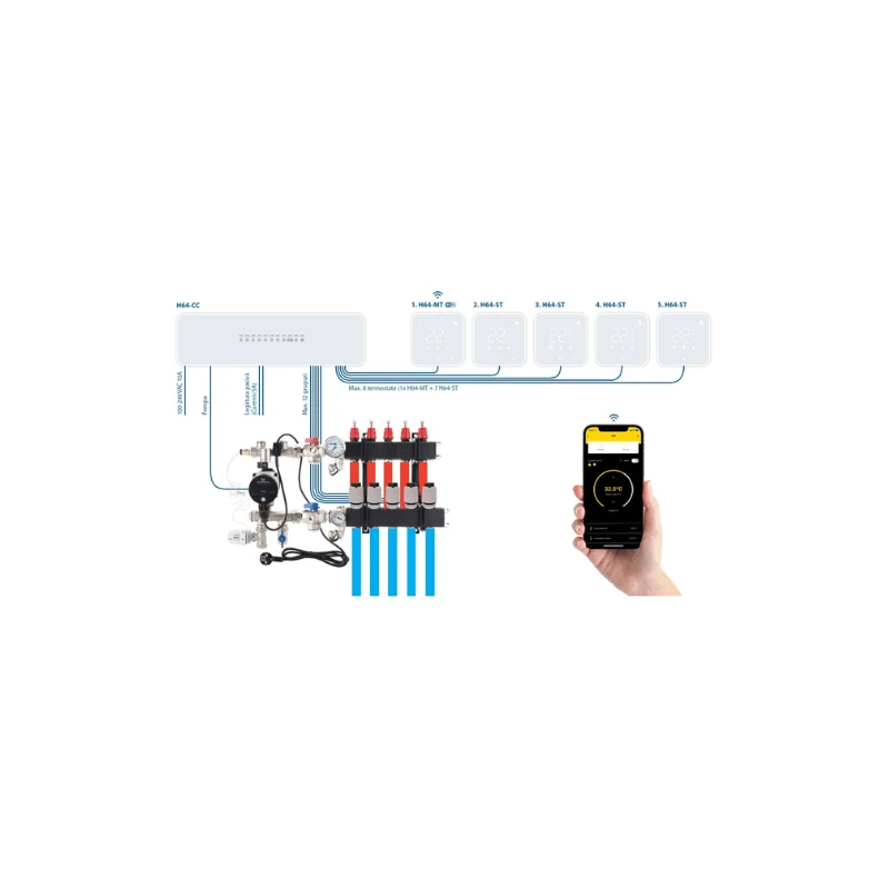 Magnum Heating Wi-Fi termostatas MAGNUM H64-ST juodas