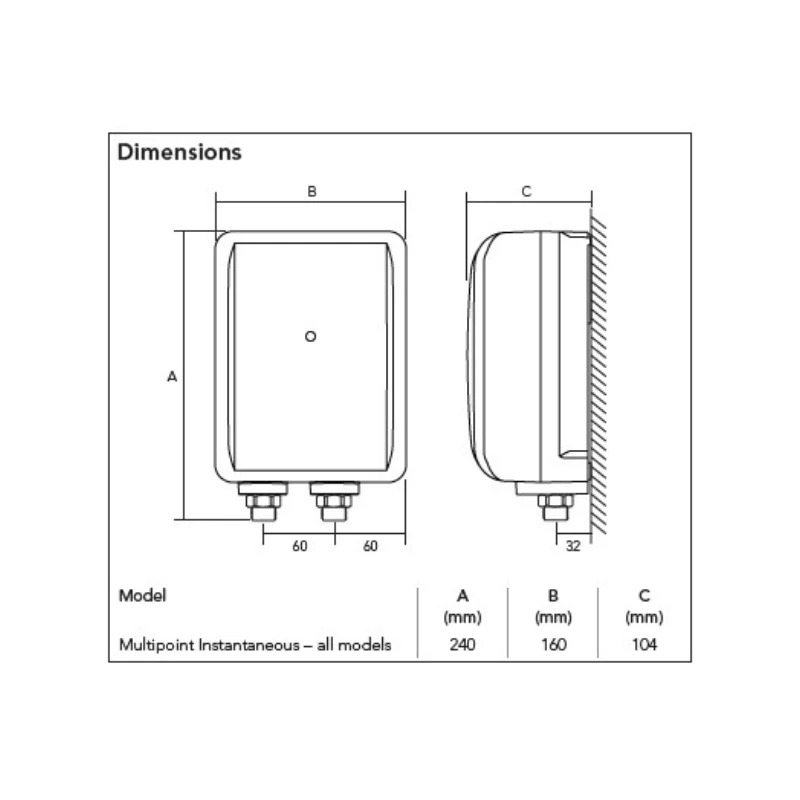 Momentinis vandens šildytuvas 7kW Heatrae Sadia Multipoint