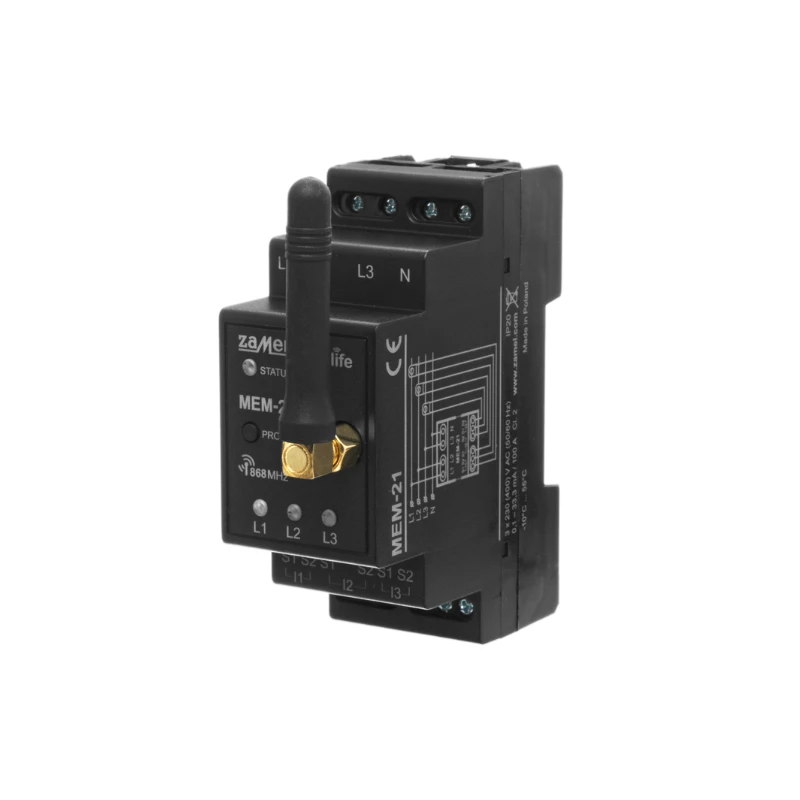 Zamel Supla Zamel Exta Life MEM-21 - elektros suvartojimo monitorius 3P+N - 868 MHz