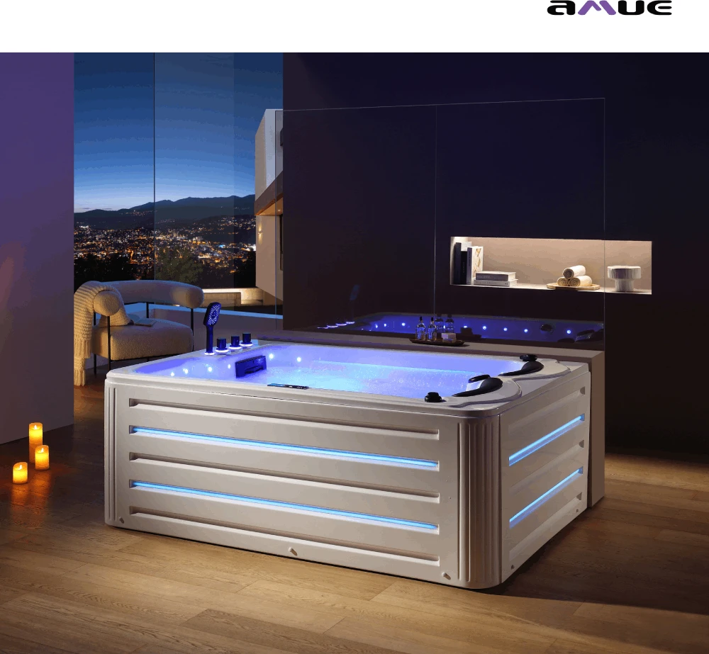 Amue Wellness Spa Masažinė vonia AMUE Avigator 2, dvivietė, 190x130X72cm.