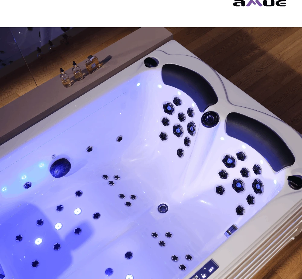 Amue Wellness Spa Masažinė vonia AMUE Avigator 2, dvivietė, 190x130X72cm.
