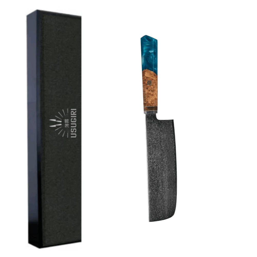 Damasko Plieno 18,5cm Nakiri Peilis Usugiri JH-D-015