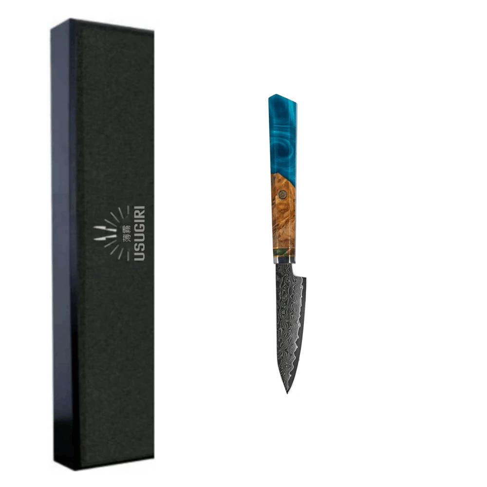 Damasko plieno 8.8cm Smulkus Daržovių peilis Usugiri JH-D-015