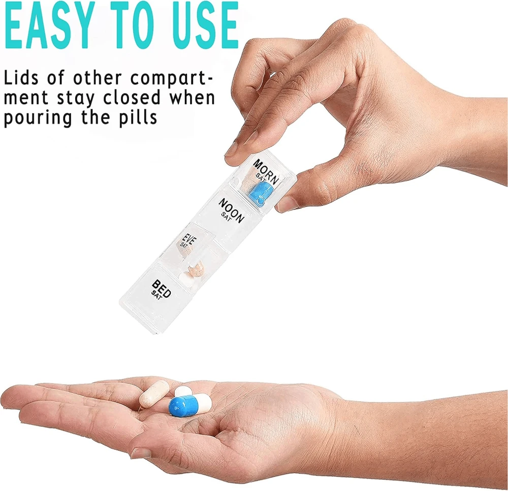 Dėtuvė Tabletėms Savaitei SUNVIAN Pill Case PU oda