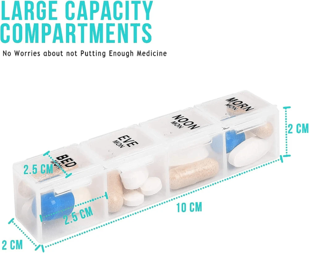 Dėtuvė Tabletėms Savaitei SUNVIAN Pill Case PU oda