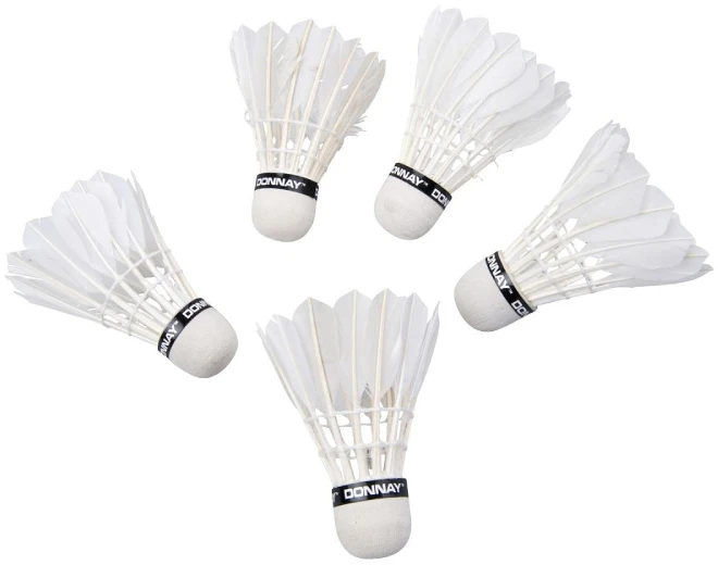 Enero Badmintono Plunksnelės Donnay 5 vnt. Baltos 413990
