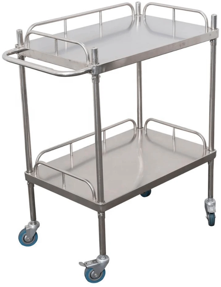 Medicininis Instrumentavimo vežimėlis KY-D10, 2 lentynos