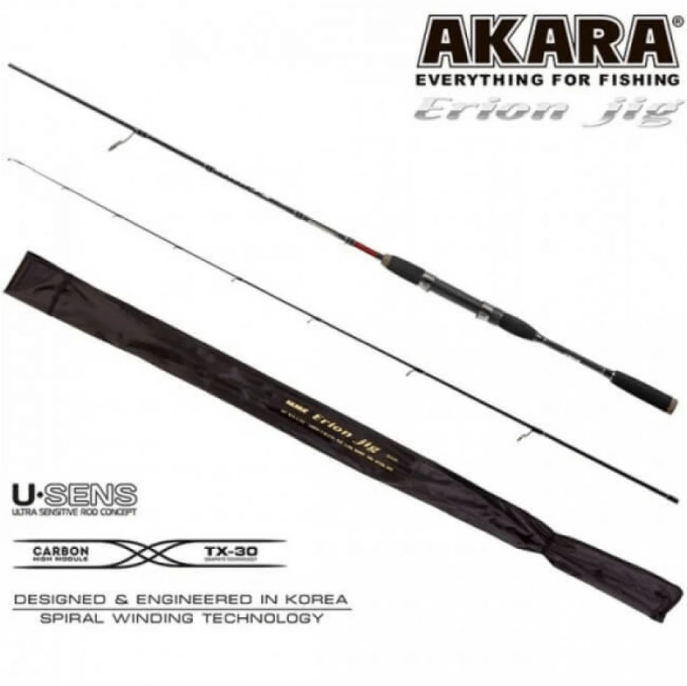 Jigo Spiningas AKARA Erion Jig TX-30 2-ų Dalių, Ilgis 210 cm Testas 2-8g.