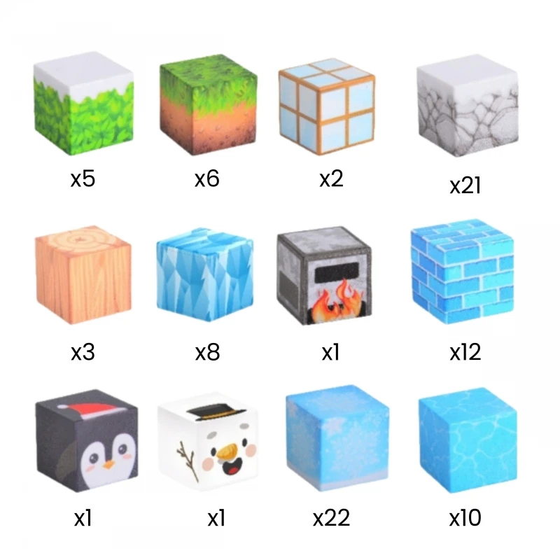 WOOPIE Magnetinis 3D Konstruktorius Žiemos Pasaulis 66vnt