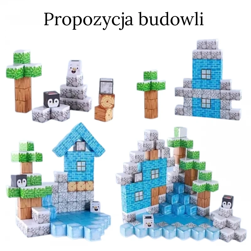 WOOPIE Magnetinis 3D Konstruktorius Žiemos Pasaulis 66vnt