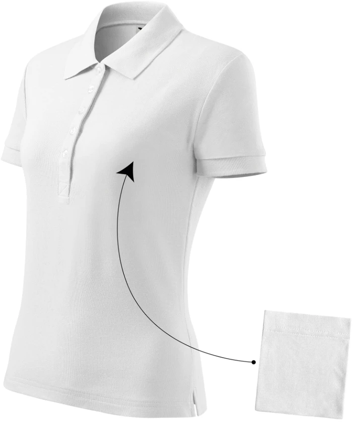 Malfini As Moteriški Polo Marškinėliai MALFINI Cotton Baltas, 170 g/m²