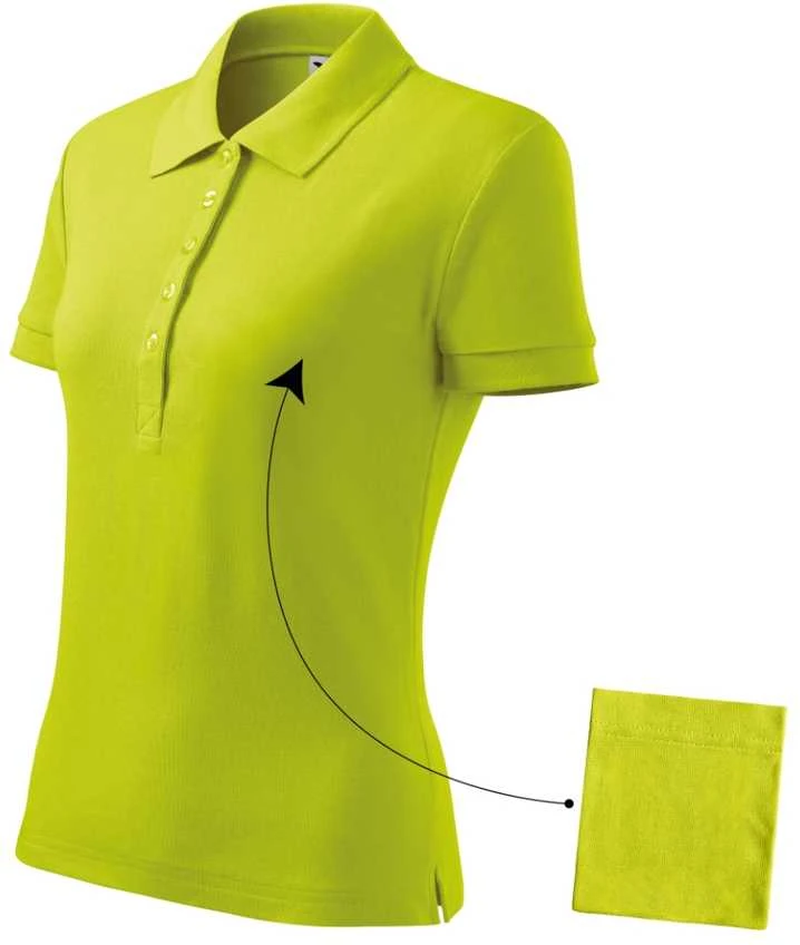 Malfini As Moteriški Polo Marškinėliai MALFINI Cotton Lime punch, 170 g/m²