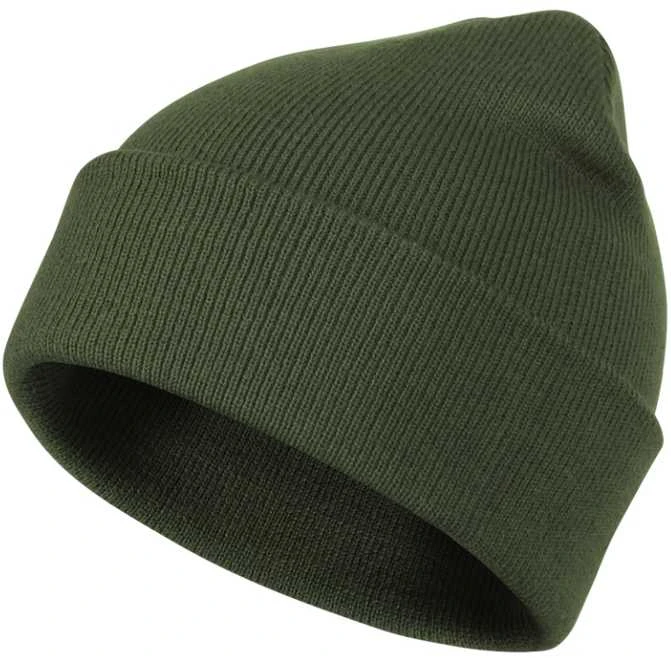 Malfini As Unisex megzta kepurė MALFINI Beanie 315 Khaki – klasikinis žieminis modelis