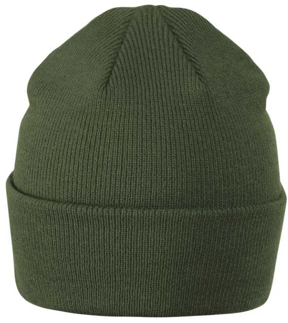 Malfini As Unisex megzta kepurė MALFINI Beanie 315 Khaki – klasikinis žieminis modelis