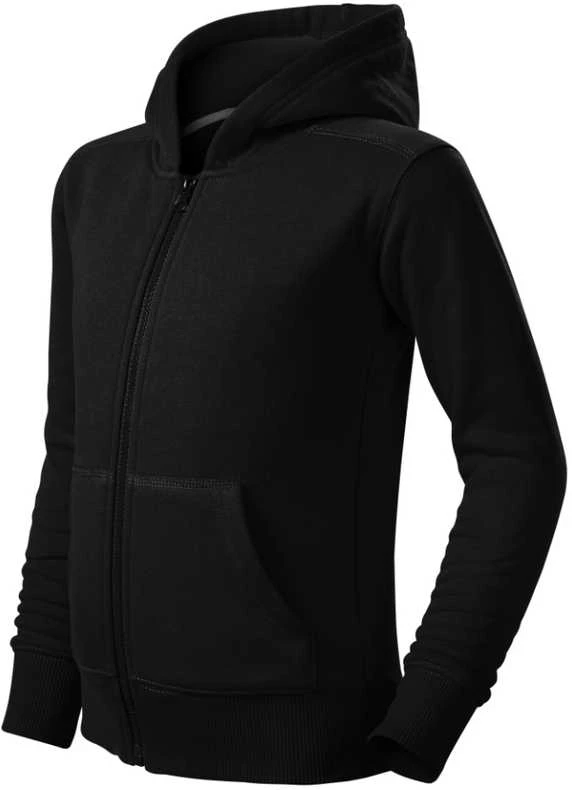 Malfini As Vaikiškas džemperis MALFINI Trendy Zipper 412 Juodas, 300g/m²