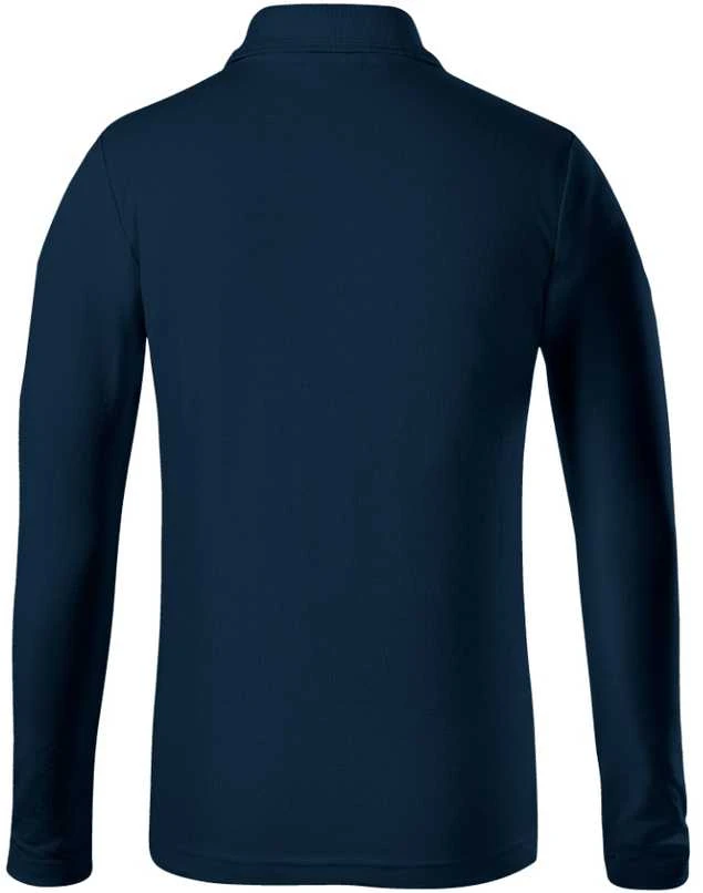 Malfini As Vaikiški Marškinėliai Pique Polo Ls Navy mėlynas Ilgom Rankovėmis 200 g/m²