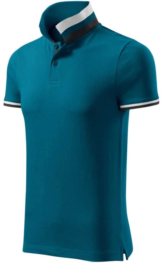 Malfini As Vyriški Polo Marškinėliai MALFINI Collar Up Petrol mėlynas 215 g/m²